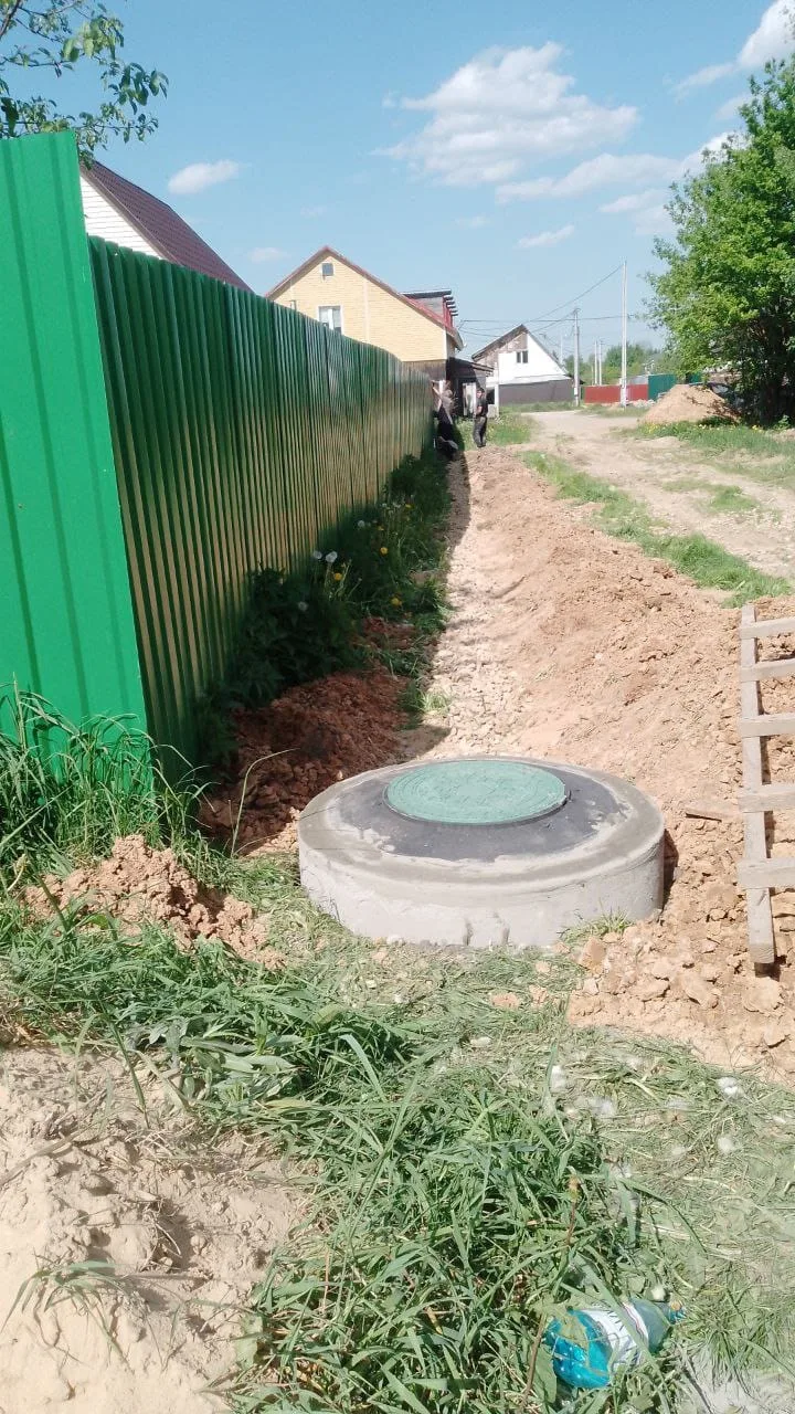 Готовый колодец у дома в Пушкинского района